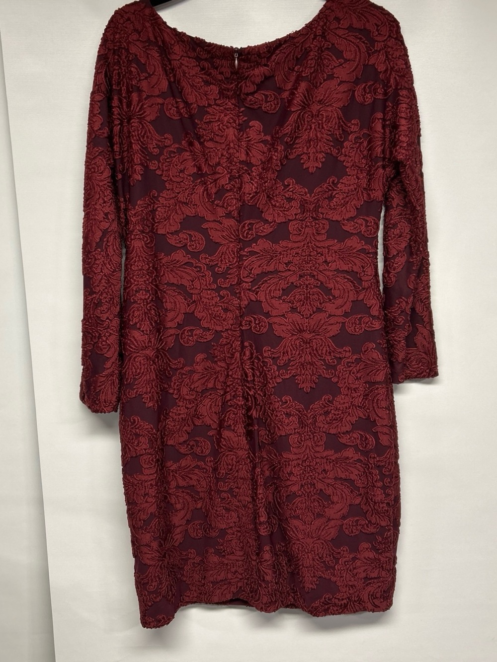 Ralph Lauren Burgundy Textured Midi Dress - Picture 3 of 5